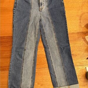 Size 28 Two-Tone Denim Jeans
